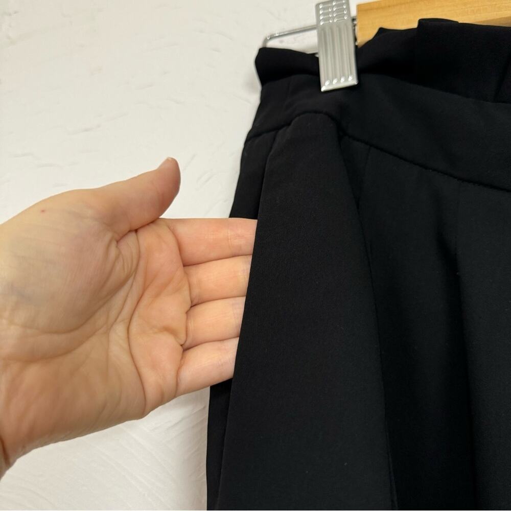 Tahari Black Wide Leg Trousers Dress Pants Women 4 Paperbag Waist Classic Preppy - Picture 4 of 12